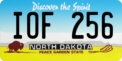 ND license plate IOF256