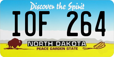 ND license plate IOF264