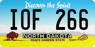 ND license plate IOF266