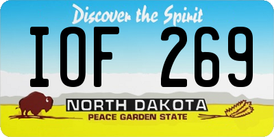 ND license plate IOF269