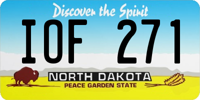ND license plate IOF271