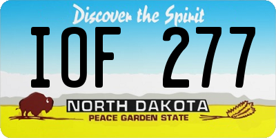 ND license plate IOF277