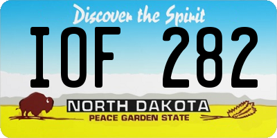 ND license plate IOF282