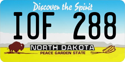 ND license plate IOF288