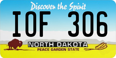 ND license plate IOF306