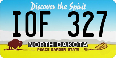 ND license plate IOF327