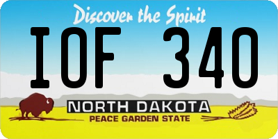 ND license plate IOF340