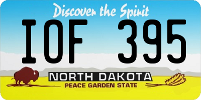 ND license plate IOF395