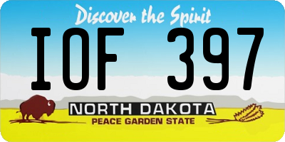 ND license plate IOF397