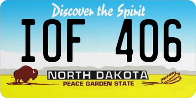 ND license plate IOF406