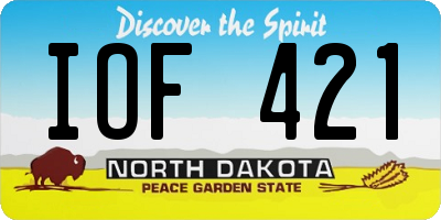 ND license plate IOF421