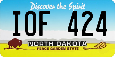 ND license plate IOF424