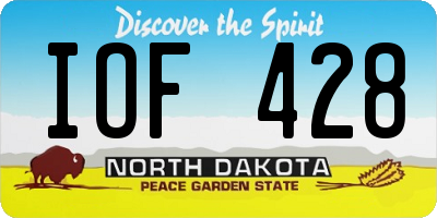 ND license plate IOF428