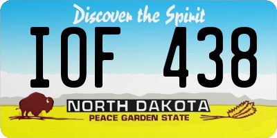 ND license plate IOF438