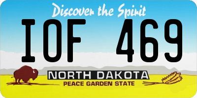 ND license plate IOF469