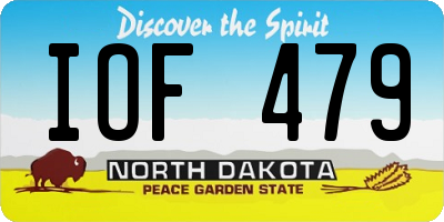 ND license plate IOF479