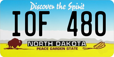 ND license plate IOF480