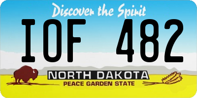 ND license plate IOF482