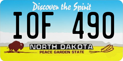 ND license plate IOF490