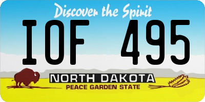 ND license plate IOF495