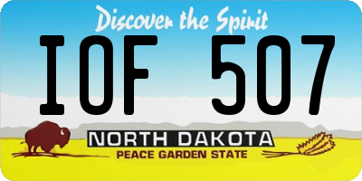 ND license plate IOF507