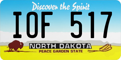 ND license plate IOF517