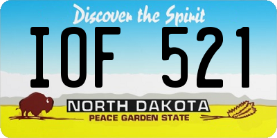 ND license plate IOF521