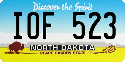ND license plate IOF523