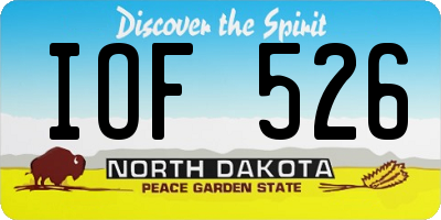 ND license plate IOF526