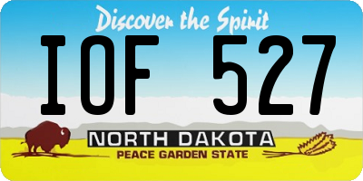 ND license plate IOF527