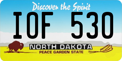 ND license plate IOF530