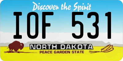 ND license plate IOF531