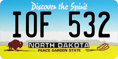 ND license plate IOF532