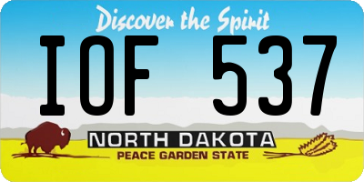 ND license plate IOF537