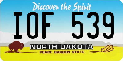 ND license plate IOF539