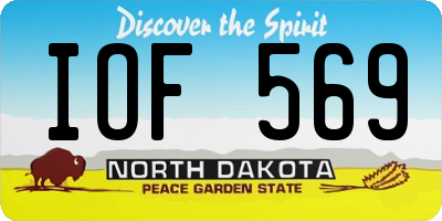 ND license plate IOF569