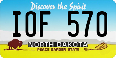 ND license plate IOF570