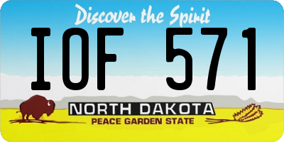 ND license plate IOF571