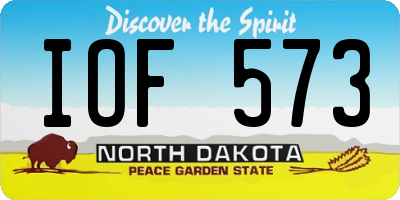 ND license plate IOF573
