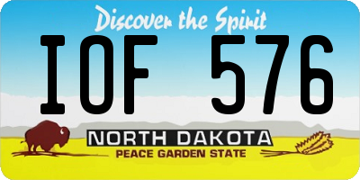 ND license plate IOF576
