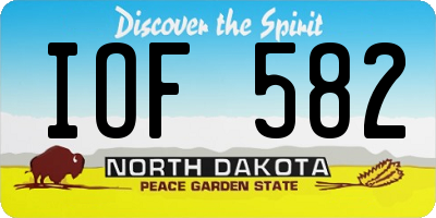 ND license plate IOF582