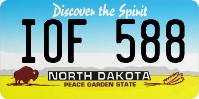 ND license plate IOF588