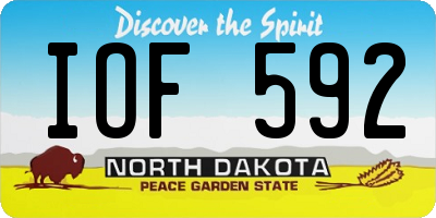 ND license plate IOF592