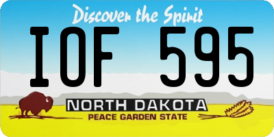 ND license plate IOF595