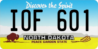 ND license plate IOF601
