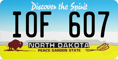 ND license plate IOF607