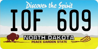 ND license plate IOF609