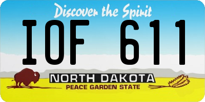 ND license plate IOF611
