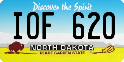 ND license plate IOF620