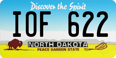 ND license plate IOF622